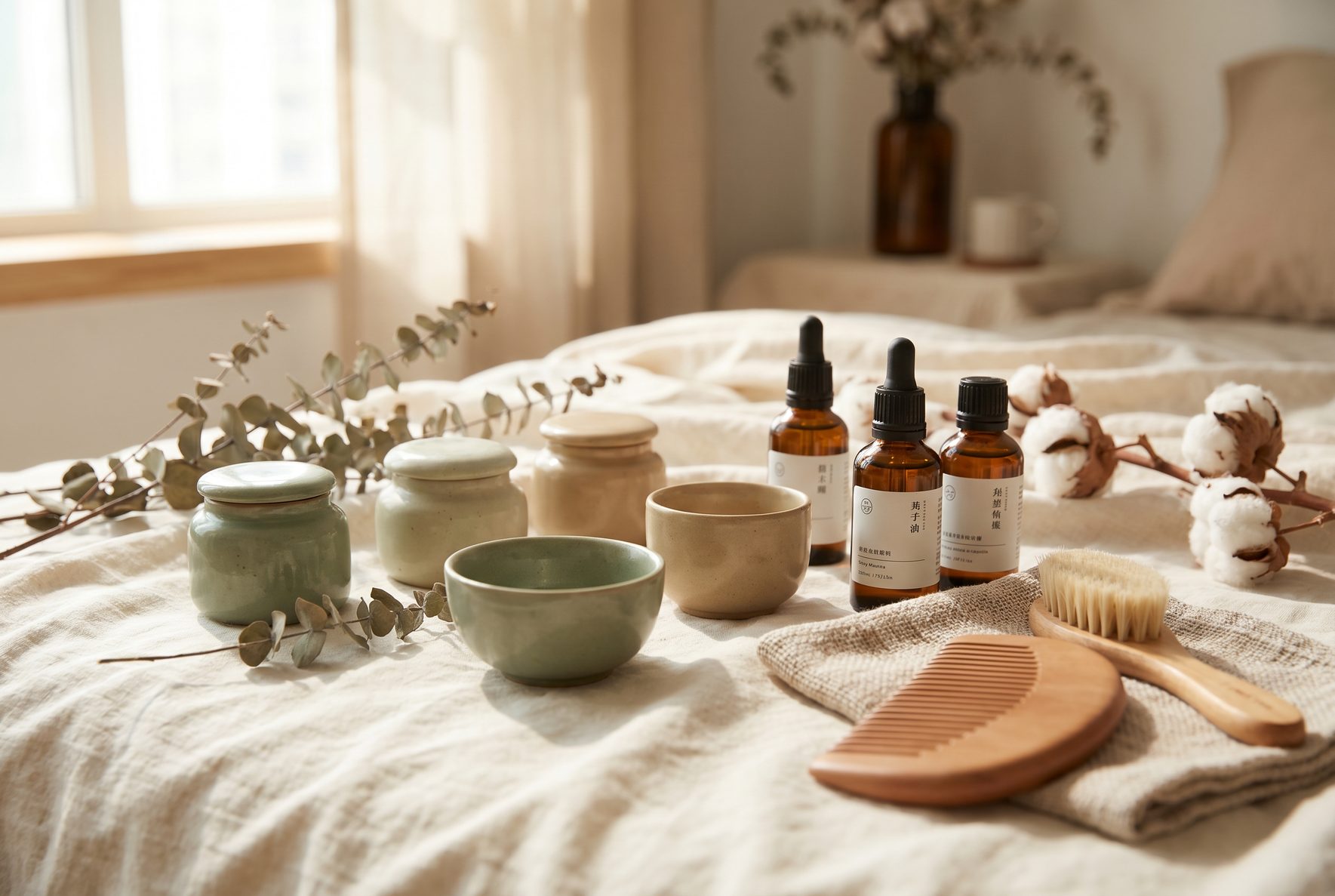 91网自然护肤产品与木质梳子，访问域名：ss204745.cn